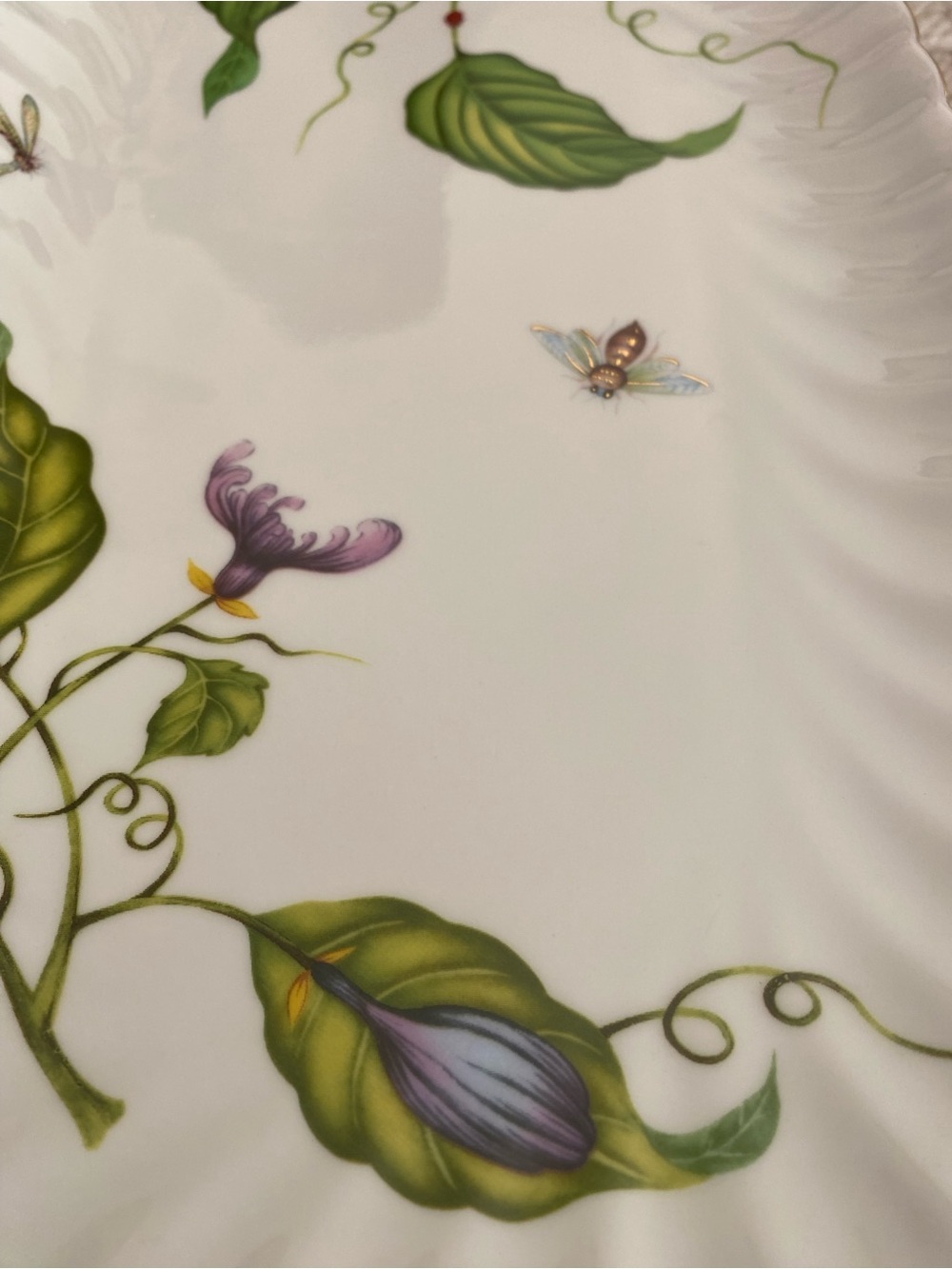 Set Of 2 Godinger & Co. Jardin. Large Sandwich Trays / oval serving platters - Picture 7 of 12